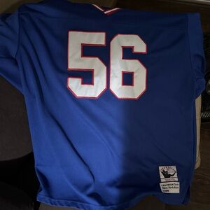 New York Giants Mitchell & Ness Throwback Blue Lawrence Taylor Jersey
